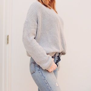 Topshop Grey knit sweater